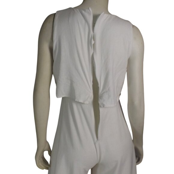 MVN The label Jumpsuit/Romper, 6/8, White Linen Blend,Layered, Gaucho Wide leg - Picture 8 of 12